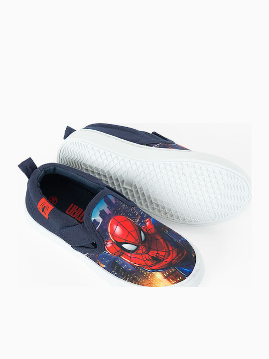 Spiderman Παιδικά Sneakers Slip-on Μπλε