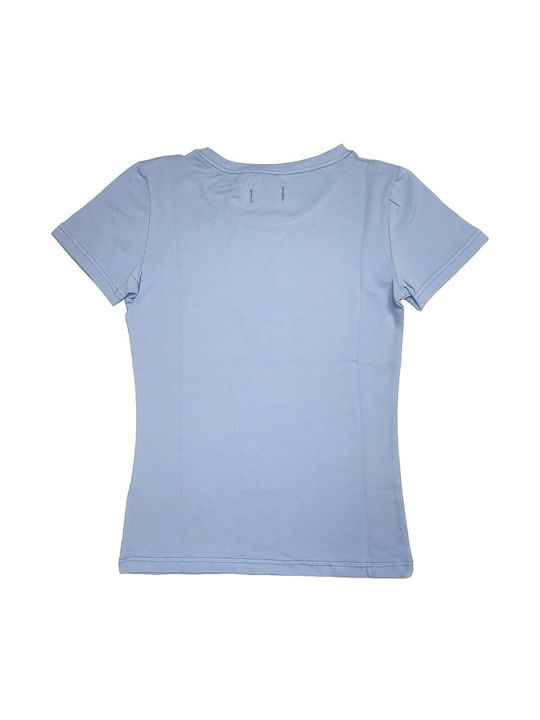 Paco & Co Damen T-shirt Light Blue