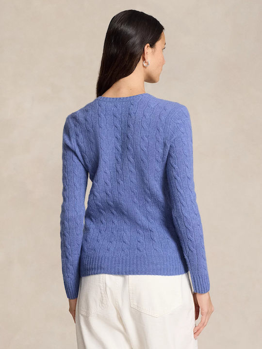 Ralph Lauren Damen Pullover Wolle mit V-Ausschnitt Blau
