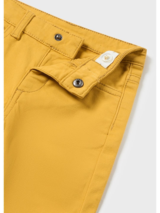 Mayoral Kids Trousers yellow Slim Fit