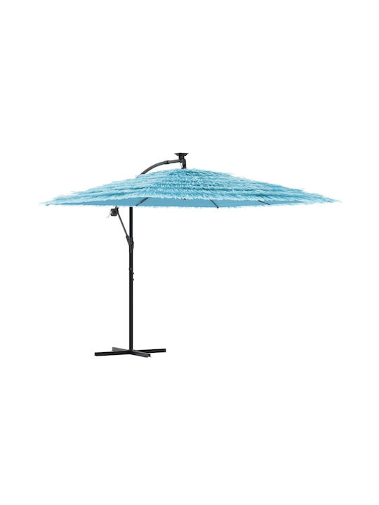 Umbrelă Suspendată Pătrată Metalică Albastră 2.69x2.69xÎnălțime2.35m