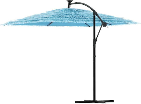 Umbrelă Suspendată Pătrată Metalică Albastră 2.69x2.69xÎnălțime2.35m