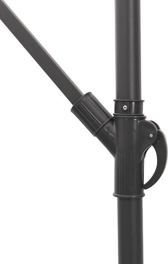 Umbrelă Suspendată Pătrată Metalică Albastră 2.69x2.69xÎnălțime2.35m