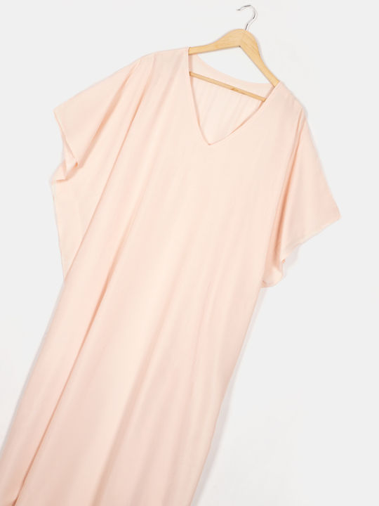 Women's Dress V Neck Salmon