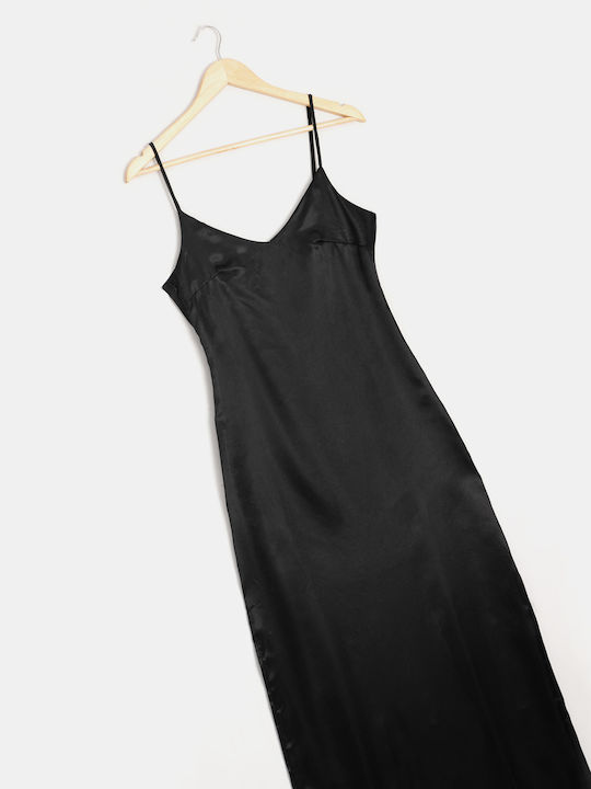 Lingerie Φόρεμα Μίντι Μαύρο