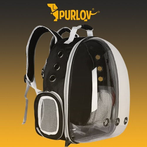 Purlov Backpack for Carrying Dog / Cat up to 10kg Black L41xW35xH24cm