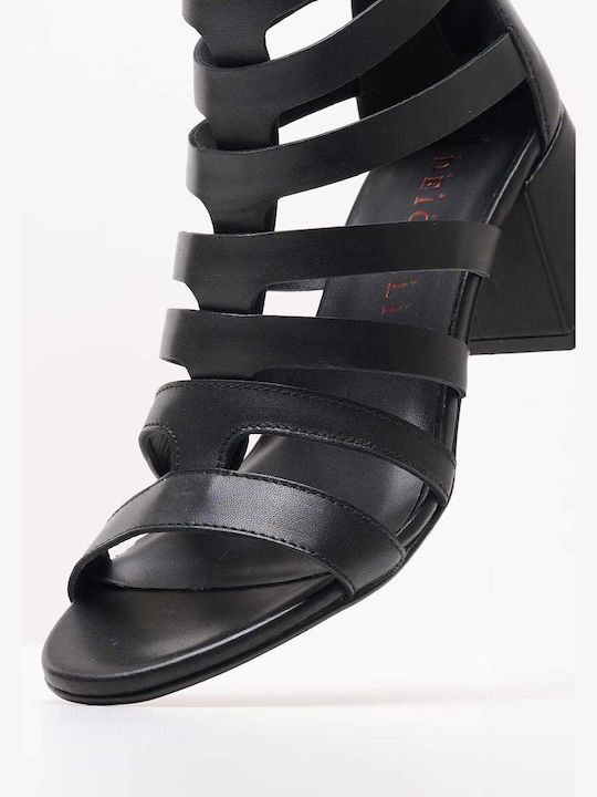 Dei Colli Leather Women's Sandals Black