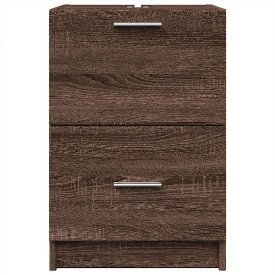 vidaXL Waschtisch mit Waschbecken L40xB37xH59cm Coffee