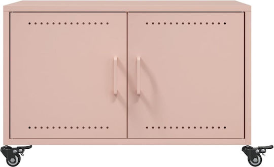 vidaXL Rechteckiger Beistelltisch Aus Metall Rosa M68xL50xH43,5cm