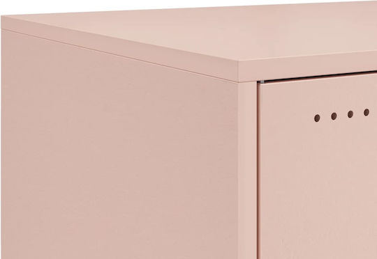 vidaXL Rechteckiger Beistelltisch Aus Metall Rosa M68xL50xH43,5cm