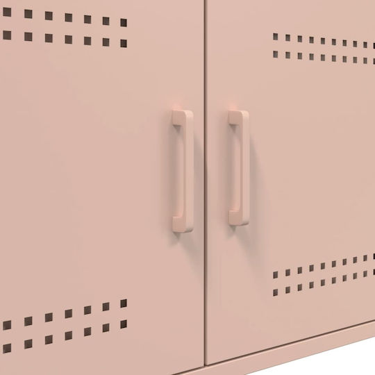 vidaXL Beistelltisch Rechteckig Metall Rosa M68xP50xH50.5cm