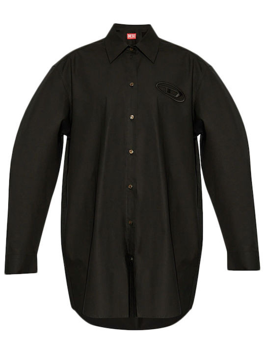 Mini Shirt Dress Dress Black
