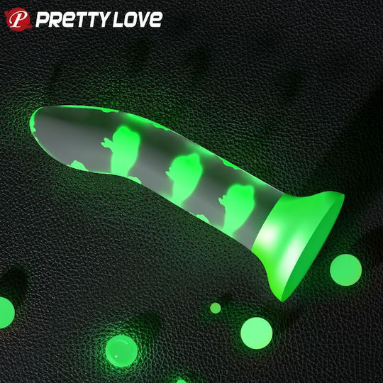 Pretty Love Romantic Rendezvous Ρεαλιστικό Dildo με Όρχεις και Βεντούζα Πράσινο 17cm
