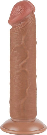 Lovetoy Ρεαλιστικό Dildo με Βεντούζα Καφέ 20cm