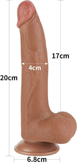 Lovetoy Glass Dildo with Balls and Suction Cup Brown 22cm