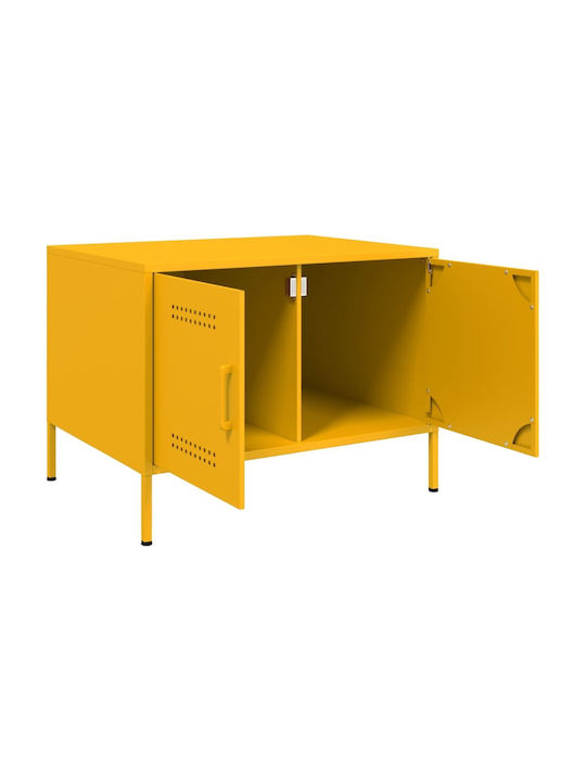 Rectangular Side Metal Coffee Table Mustard W68xL50xH50.5cm