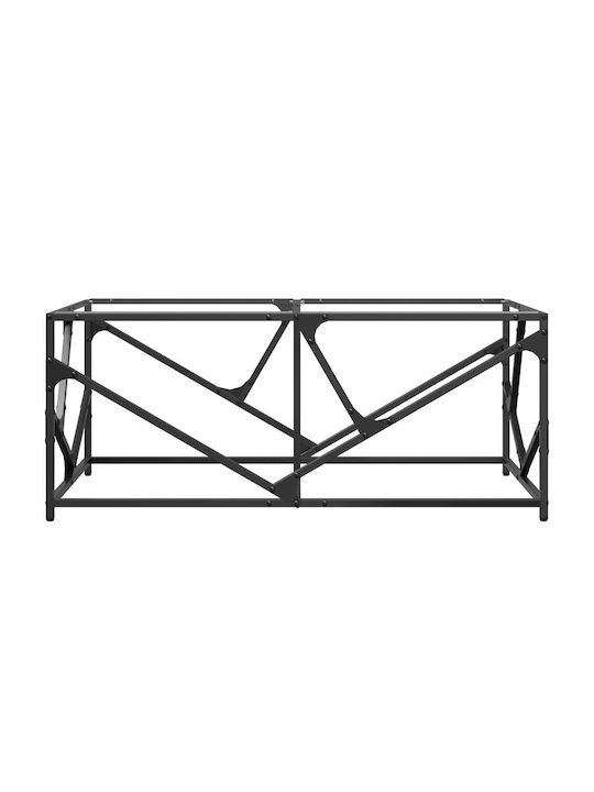 Rechteckiger Zentraler Glastisch Transparent M98,5xP50xH41cm