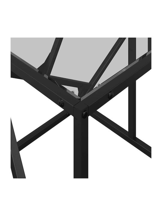 Rechteckiger Zentraler Glastisch Transparent M98,5xP50xH41cm