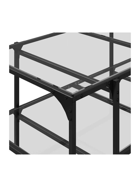 Rechteckiger Zentraler Kaffeetisch Glas Transparent M98.5xB50xH45cm
