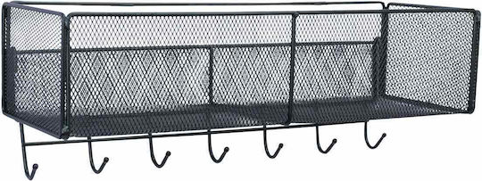 Uncle George An der Wand montiert Badezimmerregal Metallisch 40x14x15cm Schwarz