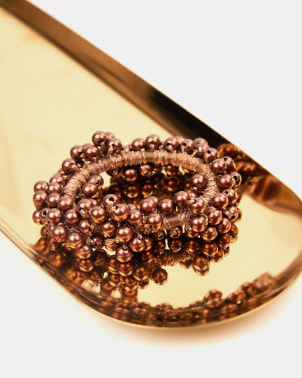 Scrunchie de păr Perle Maro Brown
