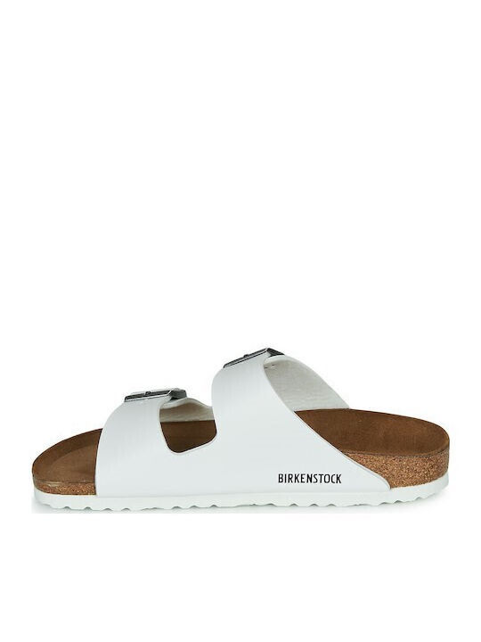 Birkenstock Classic Arizona Bf Women's Flat Sandals in White Color Narrow Fit