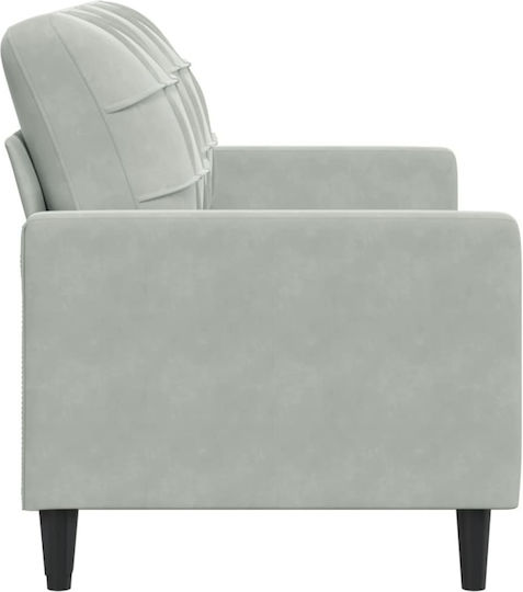 Canapea Cu Două Locuri Catifea Gri Deschis 157x77x80cm