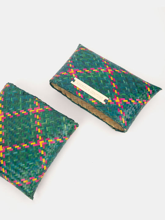 Handmade Rafia Multicolor Clutch