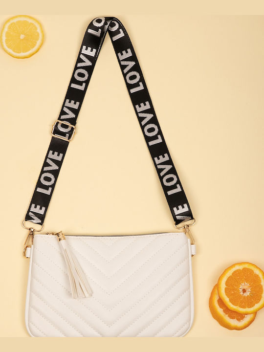 Weiße gesteppte Tasche