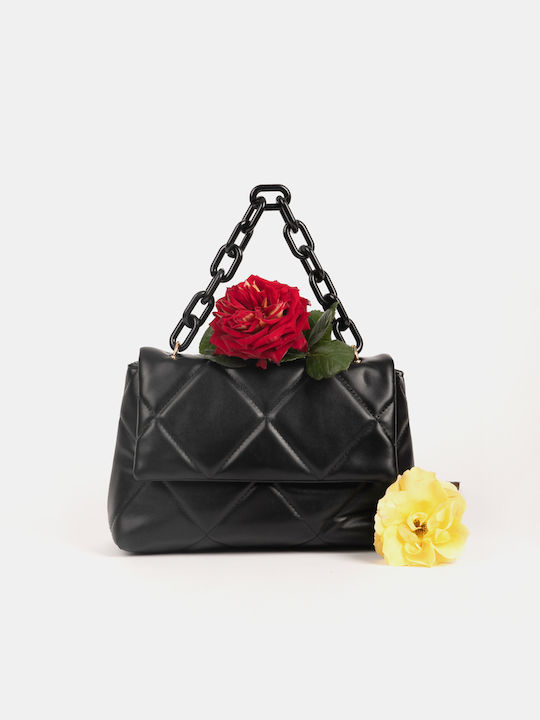 Schwarze Damen-Schultertasche