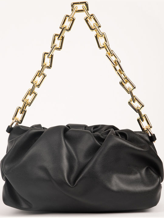 Black Black Cloud Bag with Gold Chain