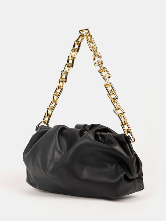 Black Black Cloud Bag with Gold Chain