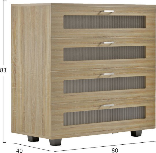 Wooden Chest Of Drawers 80x40x83cm Wooden Chest Of Drawers 80x40x83cm