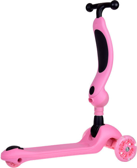 Jokomisiada Trotinetă pentru Copii Pliabil Tiny Bike 2-in-1 3 roți cu scaun Roz