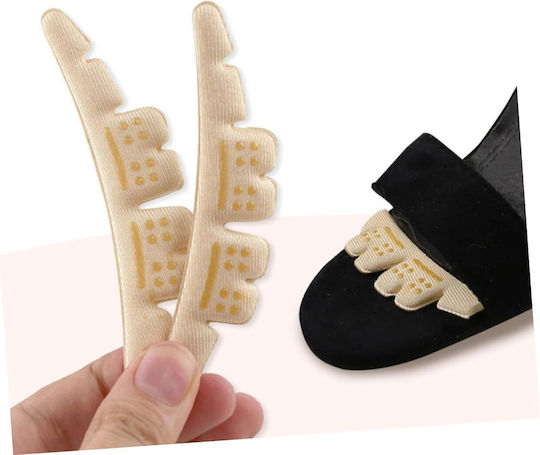 Set 2 Schuhstoßdämpfer Ferse gegen Stöße Zola Schaum 11x2,2 cm Beige