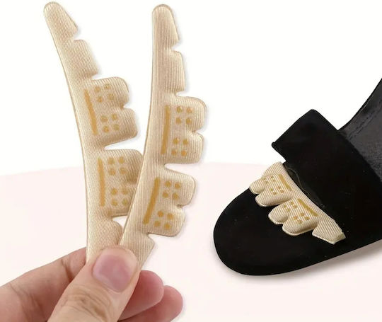 Set 2 Schuhstoßdämpfer Ferse gegen Stöße Zola Schaum 11x2,2 cm Beige