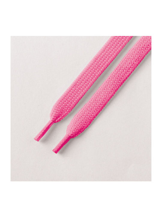 Bergal Sneaker Laces Pink 140cm Κορδονια Πλακε 140 Εκατοστα Χρωμα Ροζ Πλάτος 7 Mm Κατασκευασμένο Ανθεκτικό Πολυεστέρα