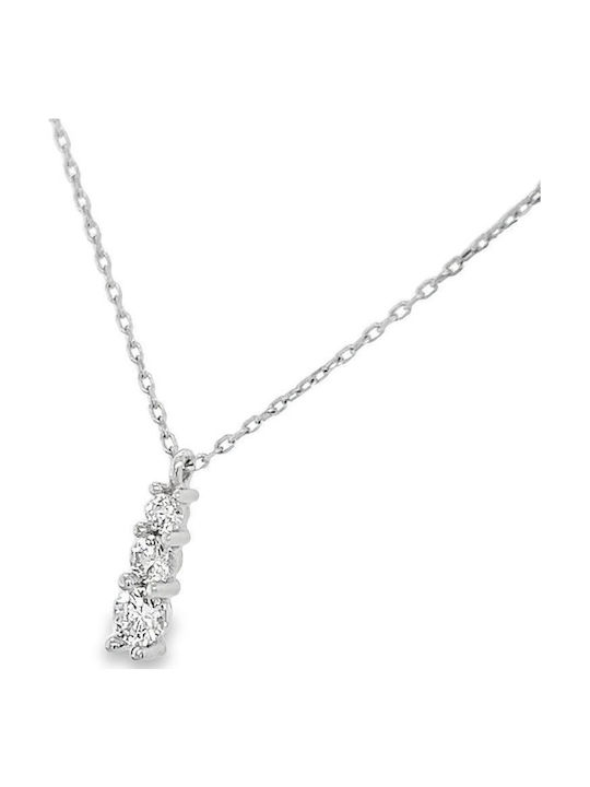 Xryseio Charm aus Weißgold 14K mit Zirkon