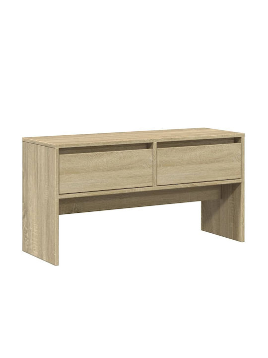 Entry Furniture with Mirror / Hanger / Shoe Rack & Bench Coffee 90x31x46.5cm