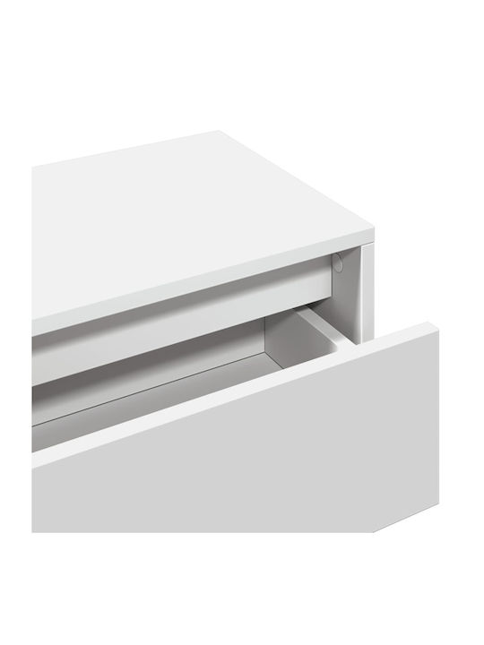 Mobilier de Intrare cu Oglindă / Cuier / Dulap pentru Pantofi & Bancă Alb 90x31x46.5cm