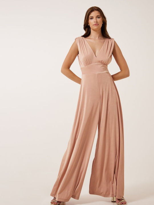 Enzzo Women's Sleeveless One-piece Suit Pink