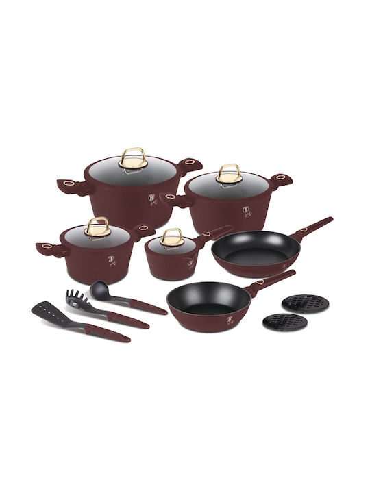 Berlinger Haus Collection Cookware Set of Aluminum with Non-stick Coating Leonardo Collection 15pcs