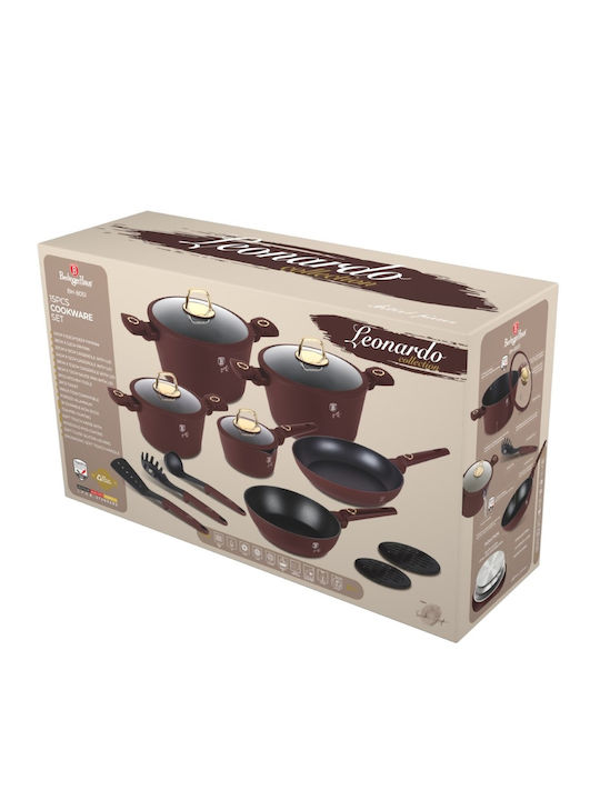 Berlinger Haus Collection Cookware Set of Aluminum with Non-stick Coating Leonardo Collection 15pcs