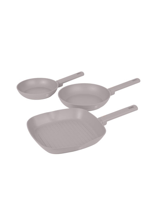 Berlinger Haus Aluminum Pans Set Taupe Collection with Non-stick Interior Coating 3 Pieces