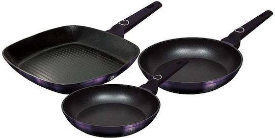 Berlinger Haus Комплект тигани от Алуминий Purple Eclipse BH-7104 3бр