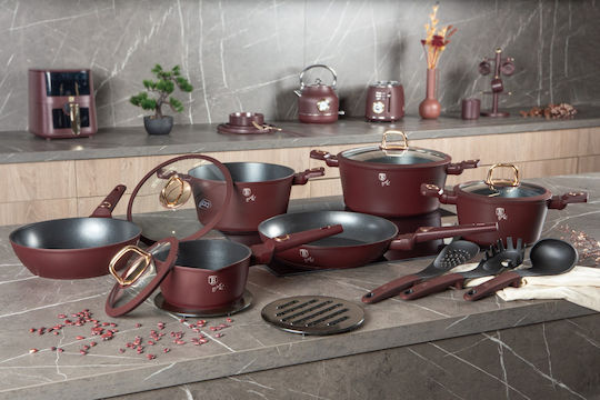 Berlinger Haus Collection Σετ Μαγειρικά Σκεύη από Αλουμίνιο Leonardo Collection με Αντικολλητική Επίστρωση 6τμχ