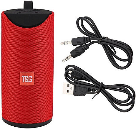 T&G Tg-113 Bluetooth Speaker 10W with Radio and Battery Life up to 3 hours Red