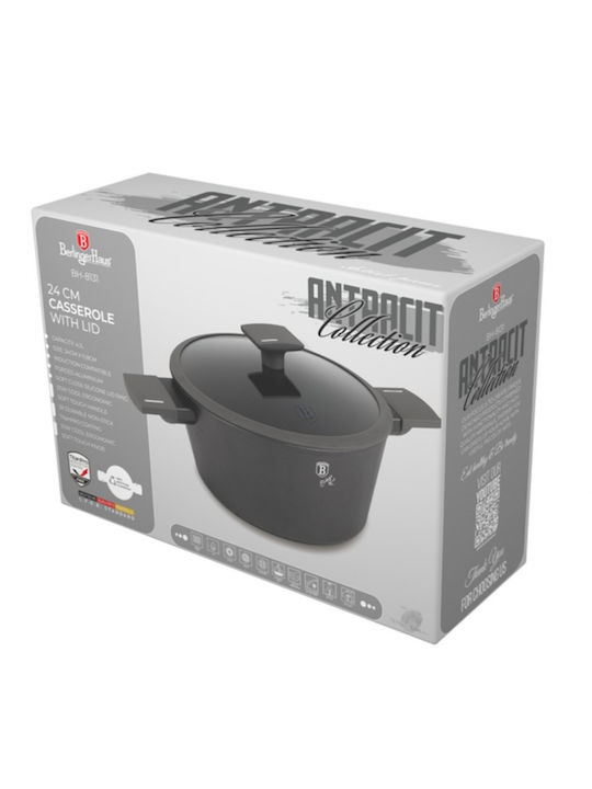 Berlinger Haus Anthracite Collection Deep Pot made of Aluminum 4.1lt / 24cm
