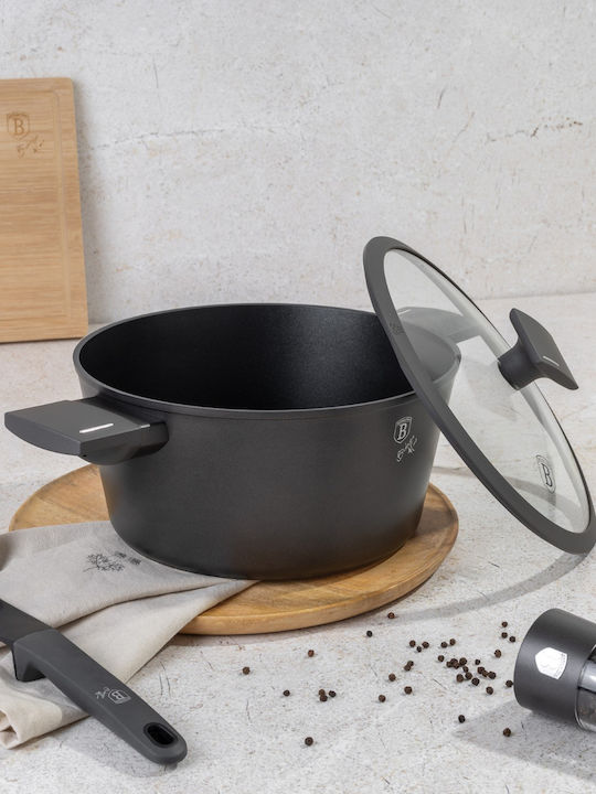 Berlinger Haus Anthracite Collection Deep Pot made of Aluminum 4.1lt / 24cm