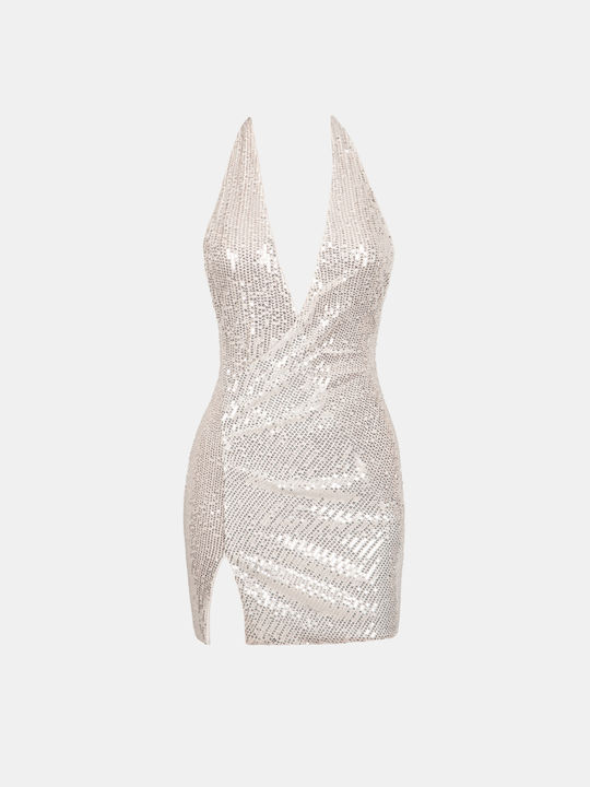 Mini Sequin Dress White